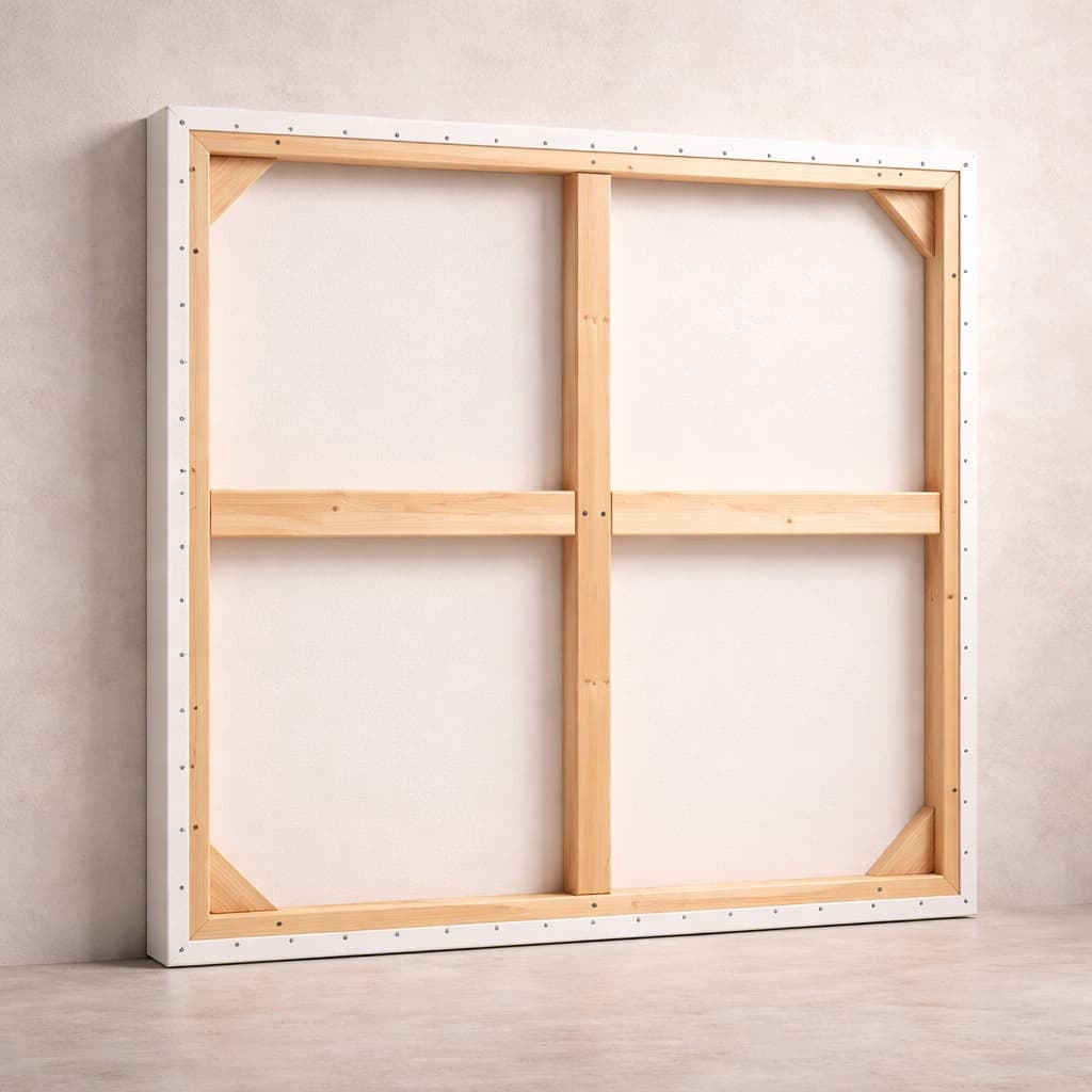 Canvas structure — reinforced pine stretcher — Sara Velasco Fernandez Velilla